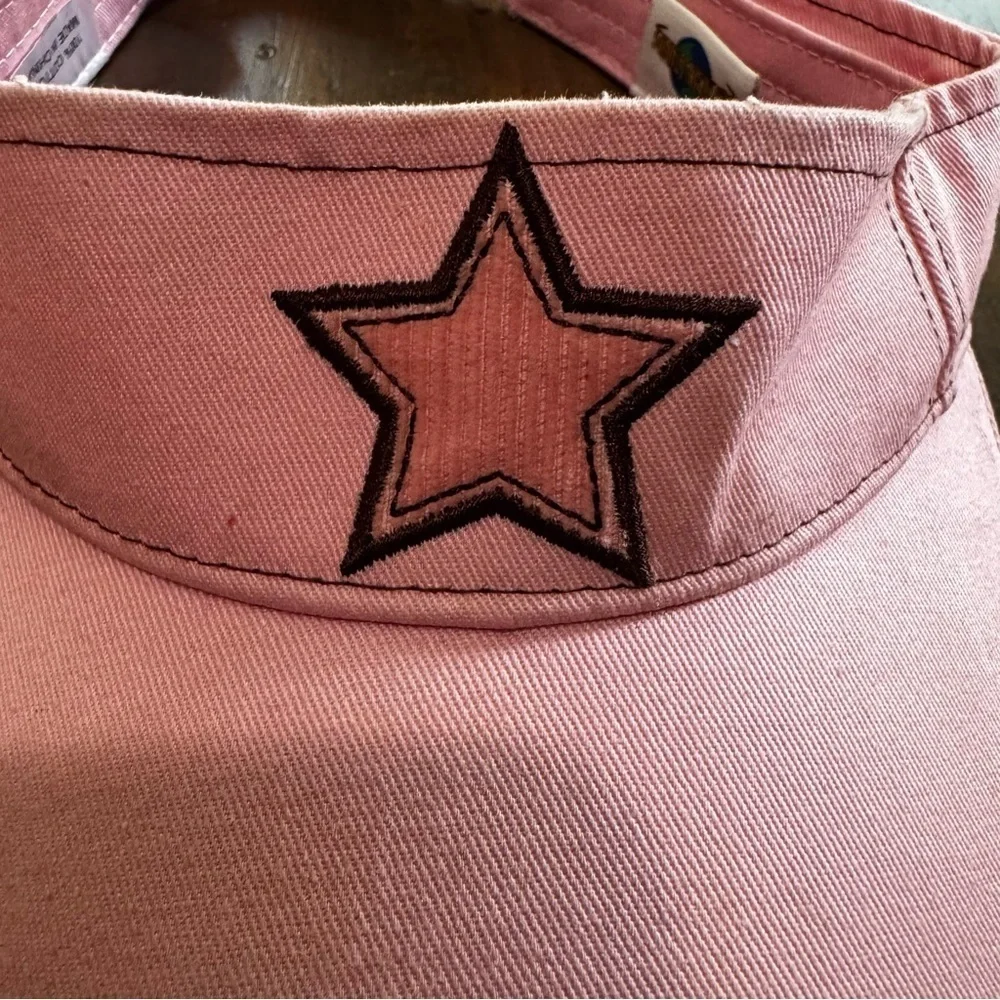 Pink Universal Studios Kid’s Visor Hat With Star On Front Adjustable 100% Cotton